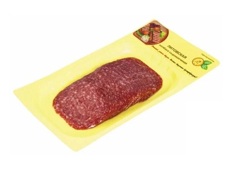 Колбаса сырокопченая Иней говяжья нарезка 80 гр., в/у