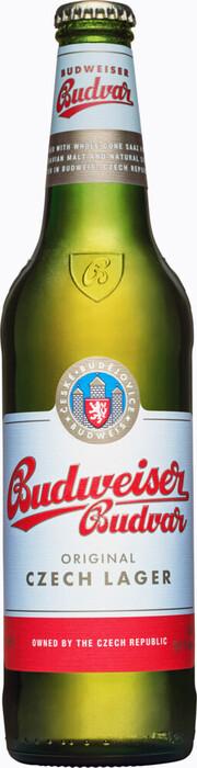 Пиво Budweiser Budvar светлое фильтрованное 5% 500 мл., стекло