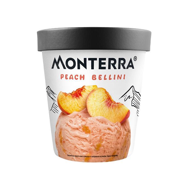 Мороженое MONTERRA Беллини персик сливочное 480 мл., ведро