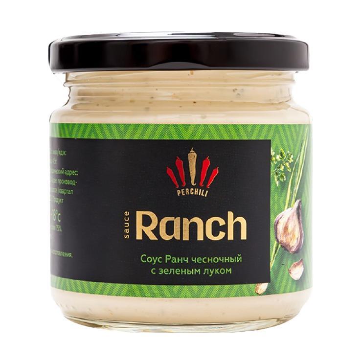Соус Perchili ranch чесночный с зеленым луком 180 гр., стекло