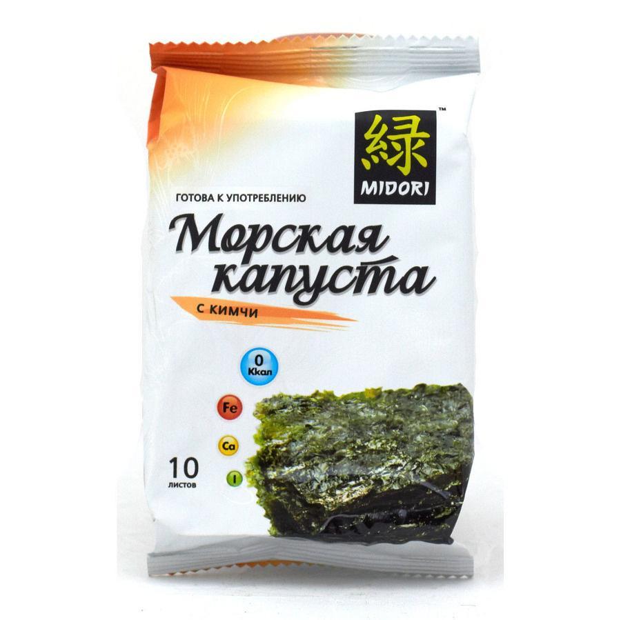 Капуста морская сушеная Midori с кимчи 5 гр., флоу-пак