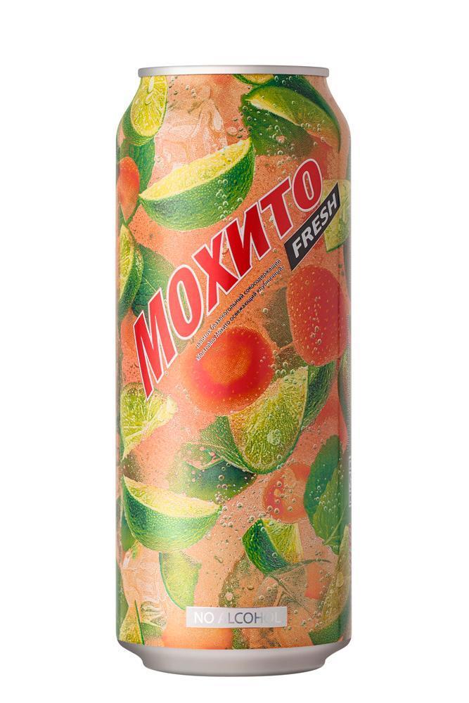 Напиток газированный Мохито fresh клубничный 500 мл., ж/б