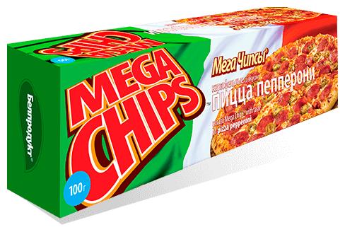Чипсы картофельные Mega Chips со вкусом пиццы пепперони 100 гр., картон