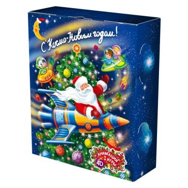 Новогодний подарок Книга малая космос Красный Октябрь 500 гр., картонная коробка