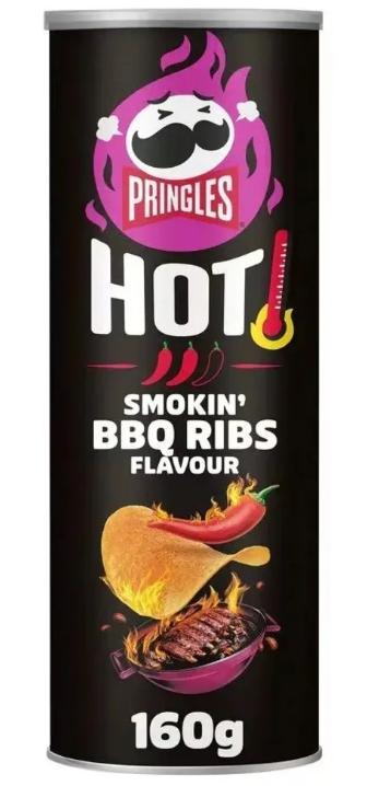 Чипсы Pringles Hot Smokin' BBQ Ribs 160 гр., туба