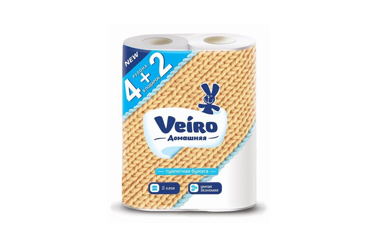 Туалетная бумага Veiro 2 слоя 6 рулонов, пленка