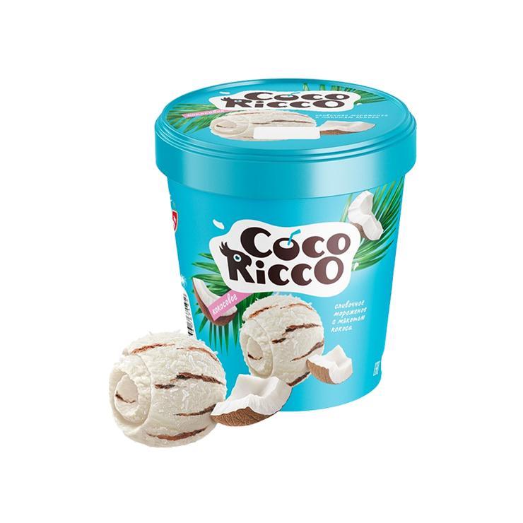 Мороженое Coco Ricco мякоть кокоса сливочное 300 гр., ведро
