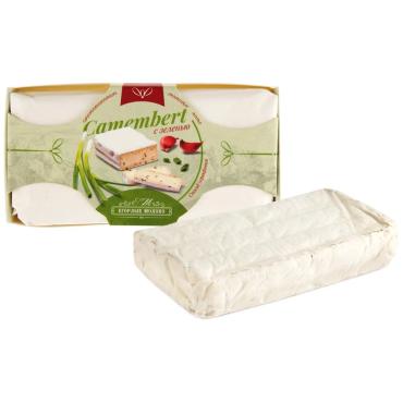 Сыр мягкий с белой плесенью с зеленью камамбер Егорлык молоко, 125 гр., картон