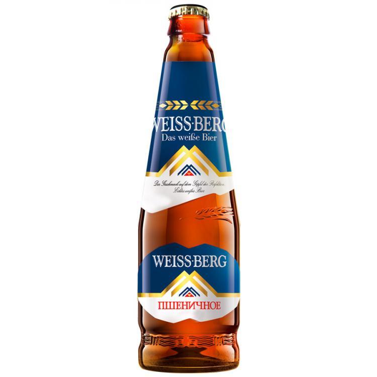Пиво Бочкари Weissberg пшеничное светлое нефильтрованное 4.7% 440 мл., стекло