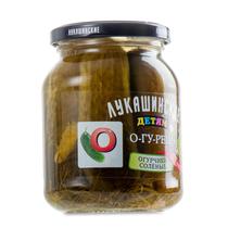 Огурцы Лукашинские Детские солёные без уксуса 340 гр., стекло