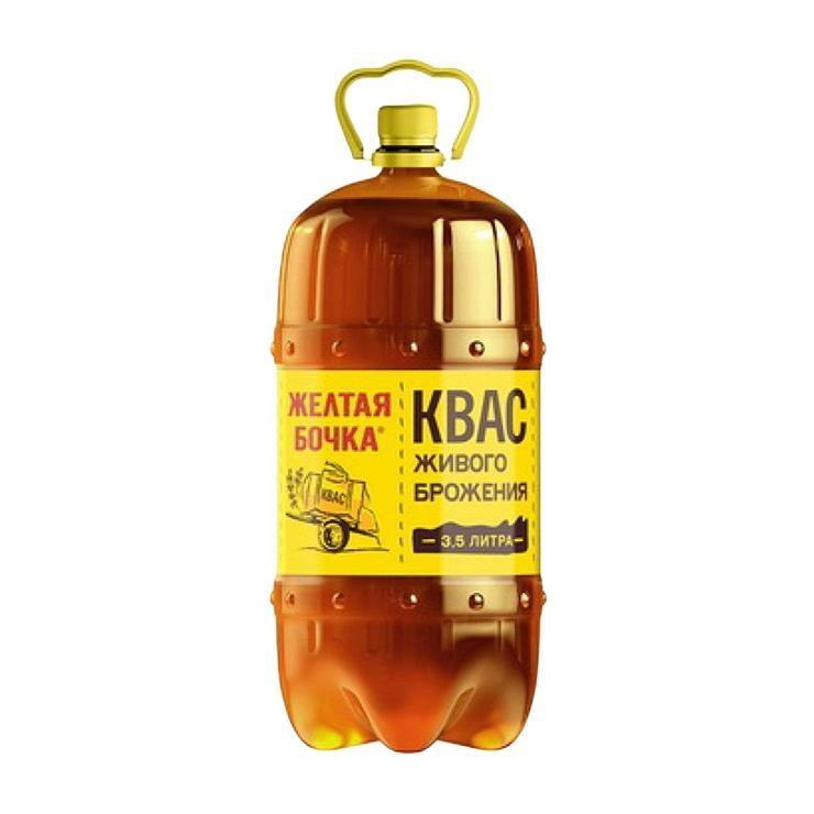 Квас Желтая Бочка хлебный 3,5 л., ПЭТ