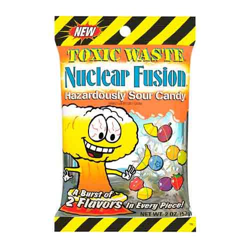 Леденцы Toxic Waste Nuclear Fusion Hazardously Sour Candy 57 гр., флоу-пак