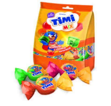 Конфеты Konti Timi Mix желе 220 гр., флоу-пак