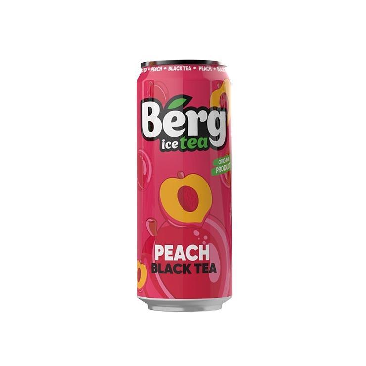 Чай холодный Berg tea персик черный 450 мл., ж/б