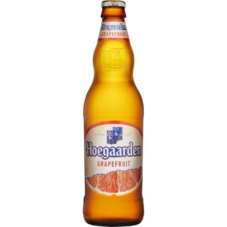 Пивной напиток Hoegaarden со вкусом грейпфрута светлое пастеризованное нефильтрованное 4.6% 470 мл., стекло