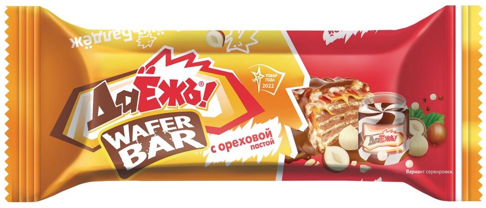 Батончик шоколадный ДаЁжь Wafer Bar с ореховой пастой 40 гр., флоу-пак