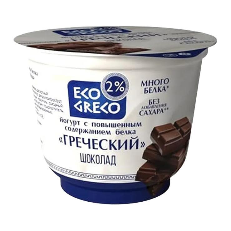 Йогурт Eco Greco греческий шоколад 2% 230 гр., стакан