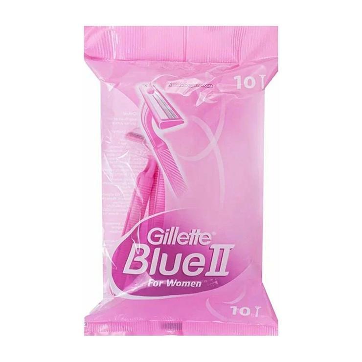 Станки для бритья Gillette Blue II for Women 10 штук, флоу-пак