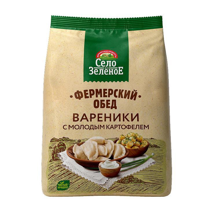 Вареники Село Зелёное с молодым картофелем 700 гр., флоу-пак