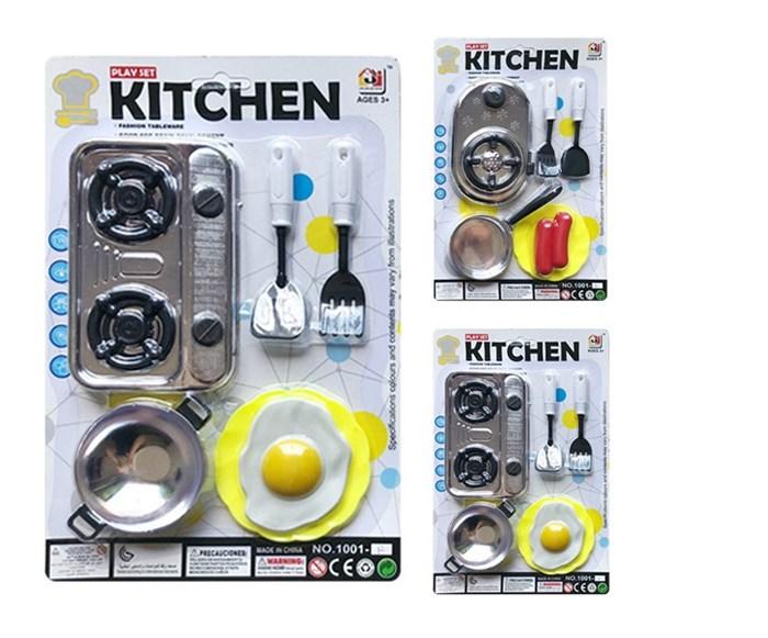 Набор Play set Kitchen плита, сковорода сосиски 19х29 см., блистер