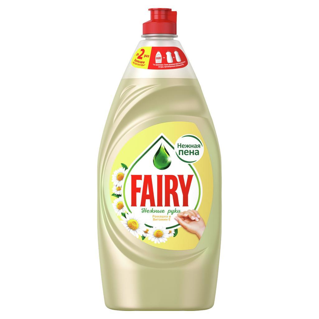 Средство для мытья посуды Fairy Нежные руки Ромашка и витамин Е, 900 мл., ПЭТ