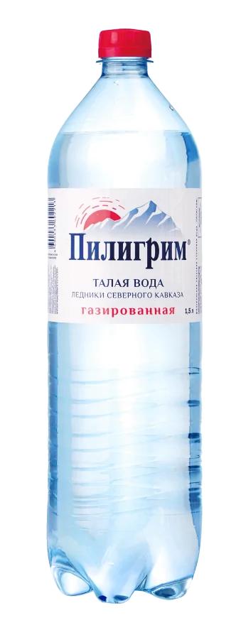Вода Пилигрим питьевая минеральная газированная 1.5 л., ПЭТ