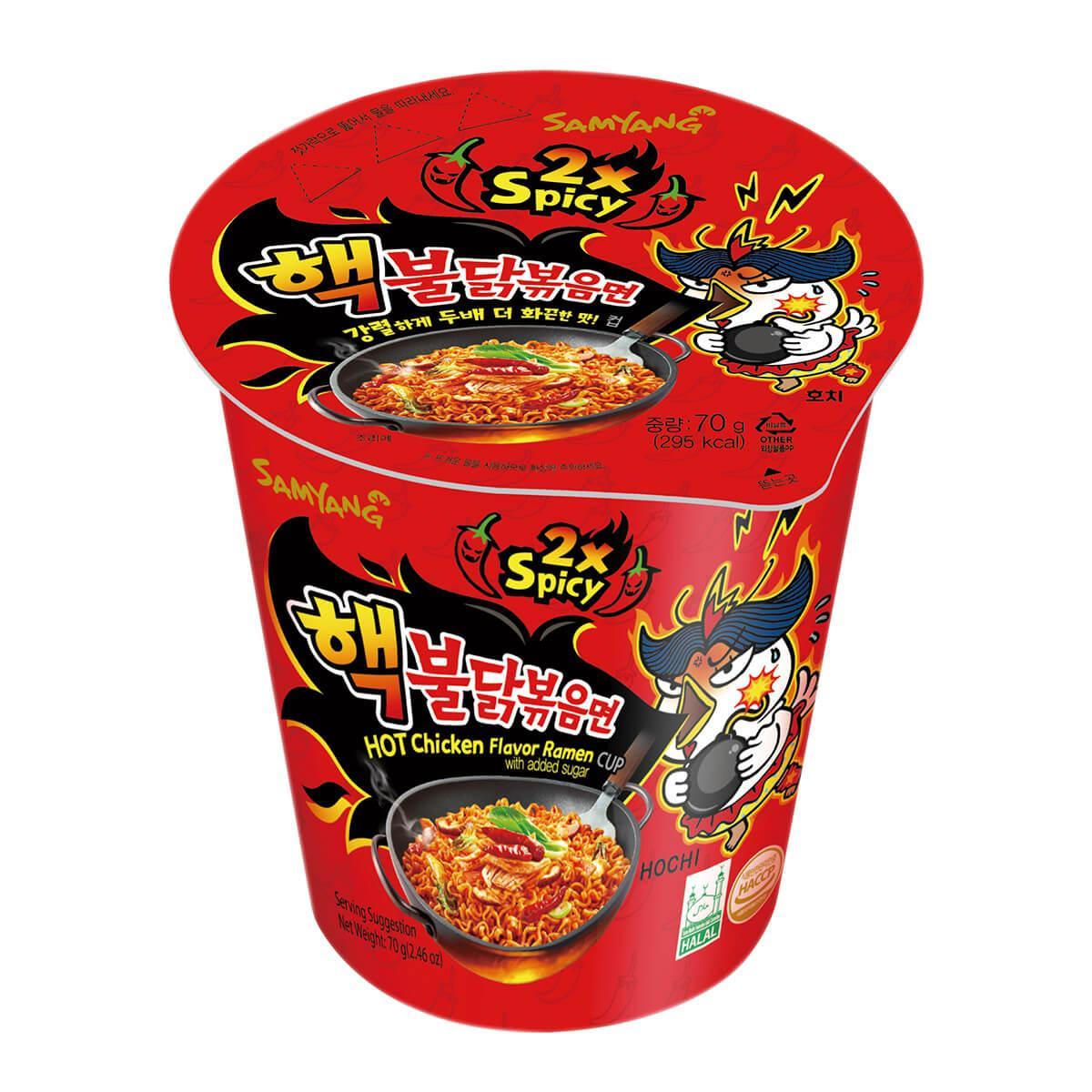 Лапша быстрого приготовления Samyang Hot Chicken Flavor Ramen 2 x Spicy 70 гр., картон