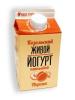 Йогурт живой персик 2,5%, Козельский, 450 гр, тетра-пак