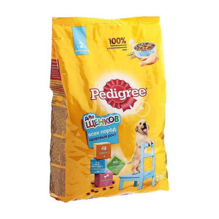 Корм для щенков всех пород сухой Pedigree курица 2 кг., пакет