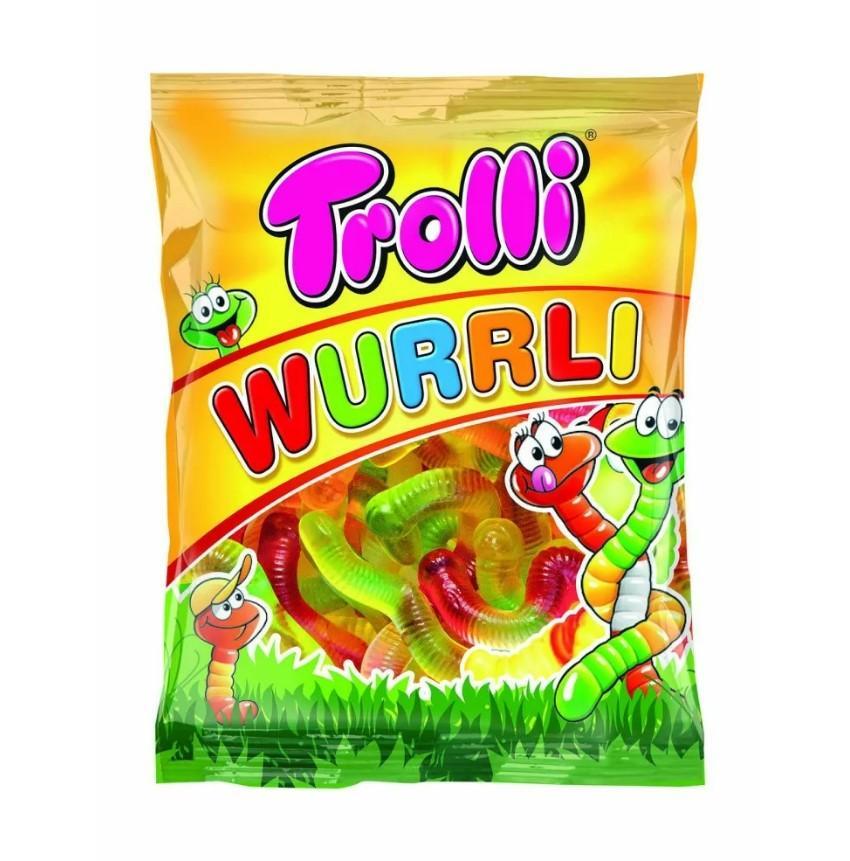 Мармелад жевательный Trolli Wurrli Fruchtsaft червячки 200 гр., флоу-пак