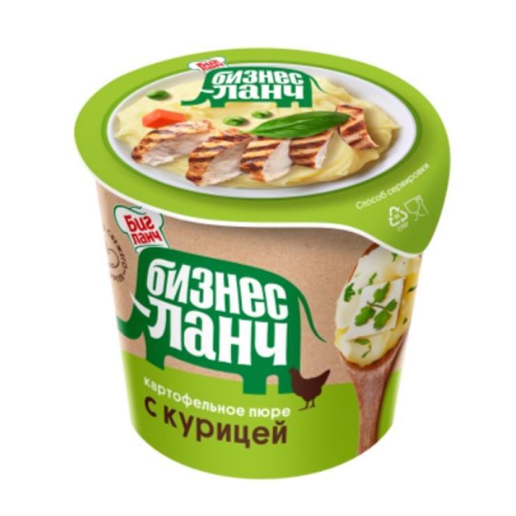 Картофельное пюре Бизнес Ланч с курицей 40 гр., ПЭТ