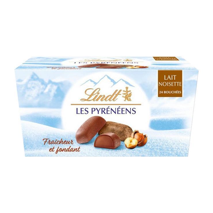 Конфеты Lindt Pyreneens Lait Noisette Milk из молочного шоколада с нежной начинкой пралине и фундука 175 гр., картон