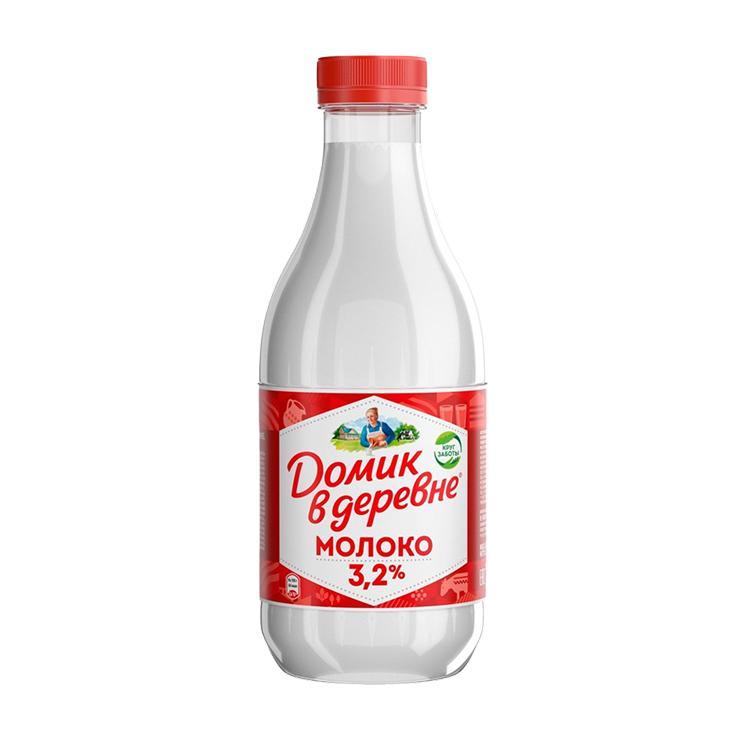 Молоко Домик в деревне пастеризованное 3,2% 955 мл., ПЭТ