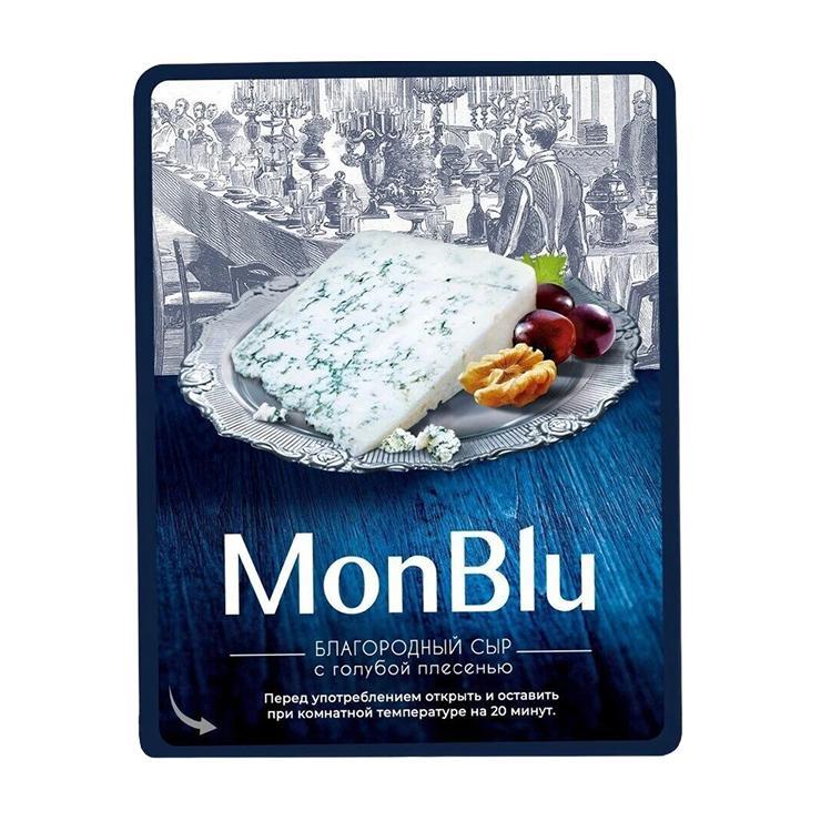 Сыр с голубой плесенью MonBlu 50%, 100г/6шт/Бобровский