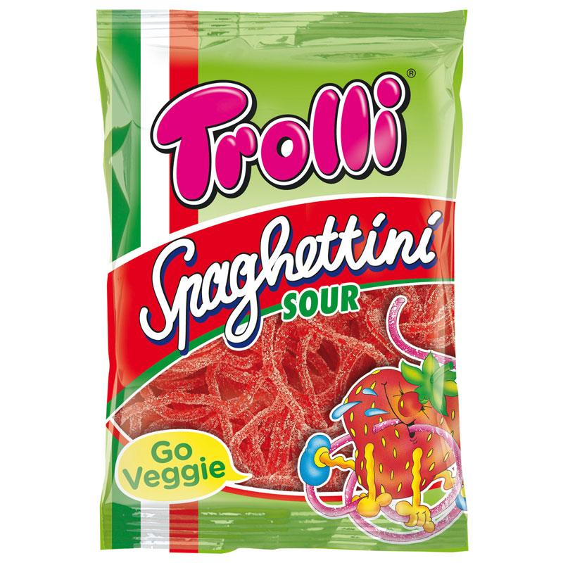 Мармелад спагетти клубника, Trolli, 100 гр., флоу-пак