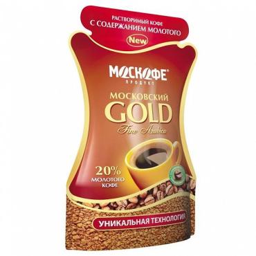 Кофе Москофе Московский Gold растворимый гранулированный молотый в растворимом, 90 гр., дой-пак