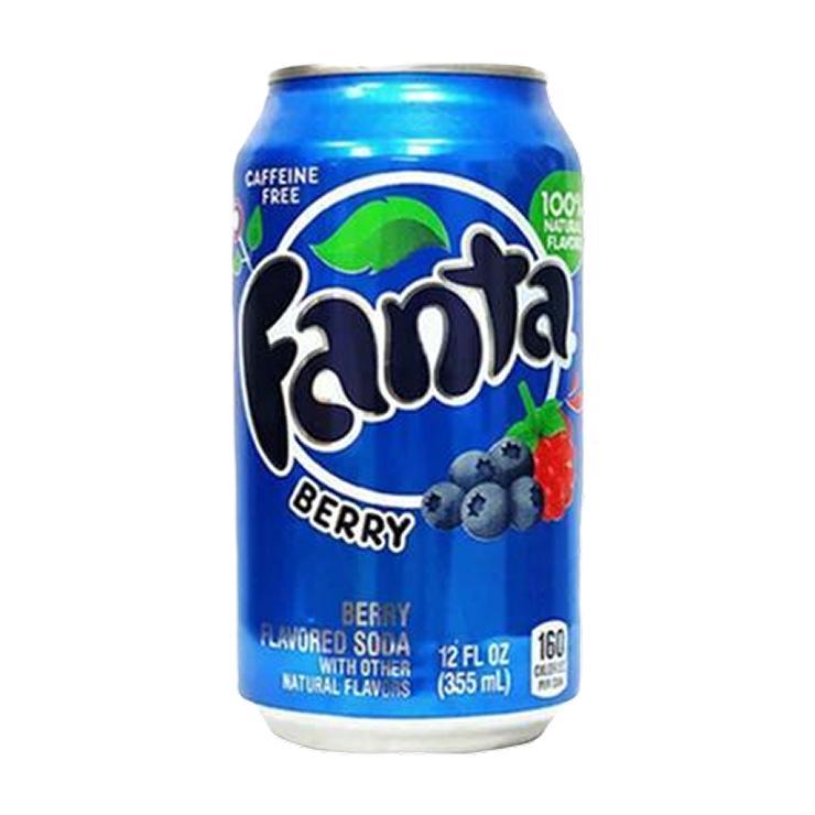 Напиток газированный Fanta ягоды США 355 мл., ж/б