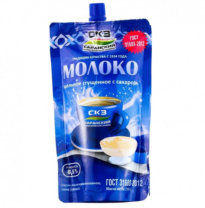 Молоко сгущенное Саранский КЗ 270 гр., дой-пак