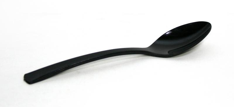 Ложка столовая одноразовая POKROV PLAST черная PS h180 мм. 50 шт.