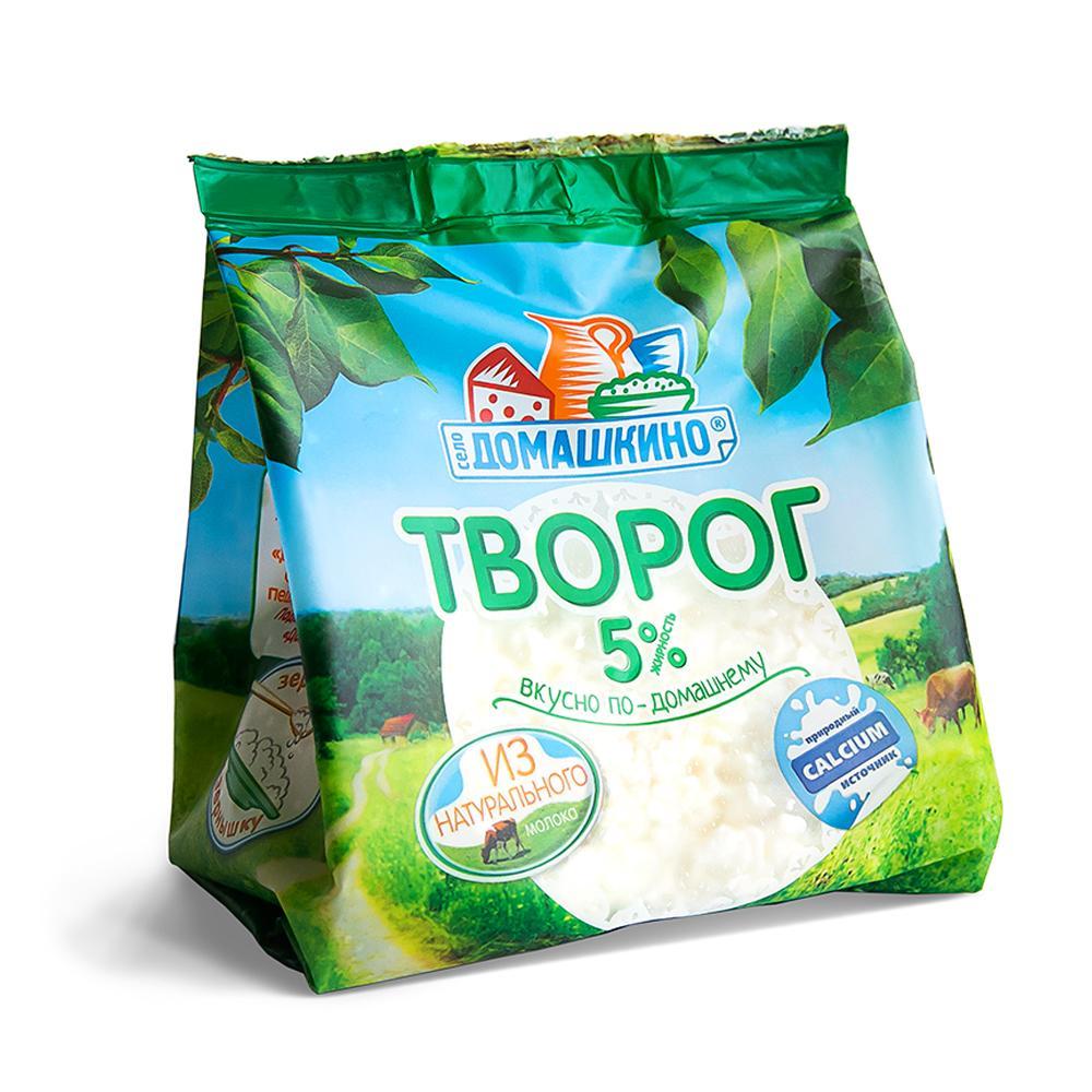 Творог 5% Село домашкино, 180 гр., пластиковый пакет
