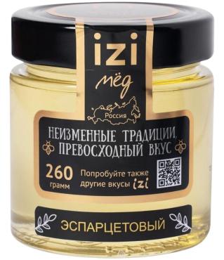Мёд IZI Эспарцетовый 260 гр., стекло