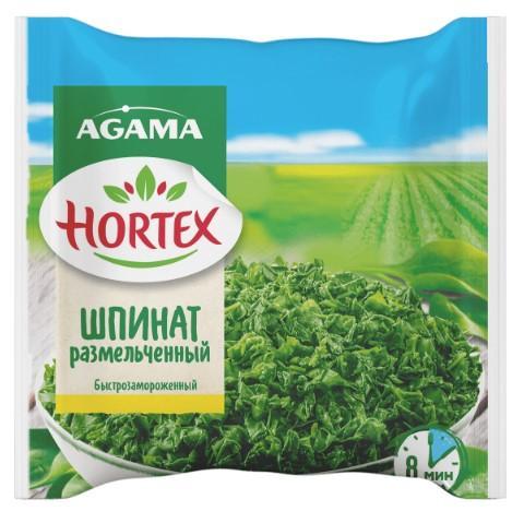 Шпинат Agama Hortex размельченный 400 гр., пакет