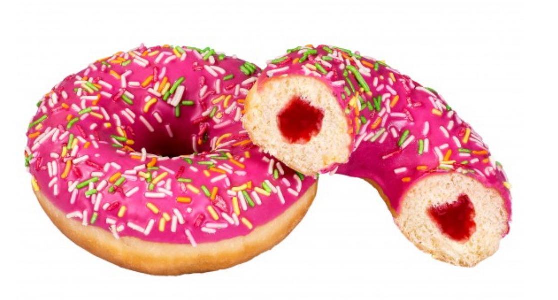 Донат Stokson Strawberry c клубничной начинкой 70 гр., флоу-пак