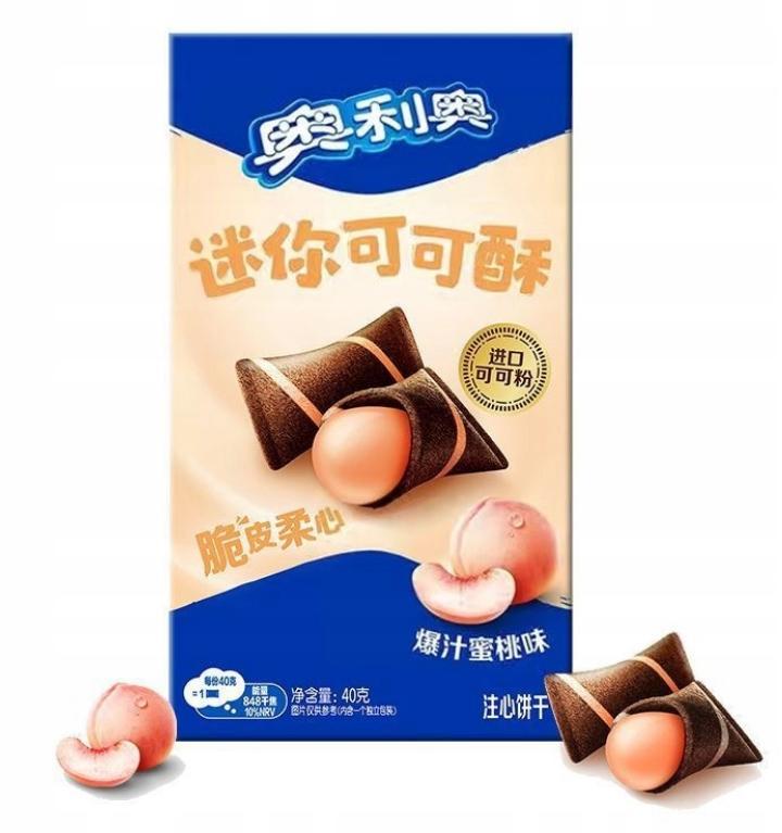 Подушечки вафельные Oreo Mini Криспи со вкусом персика 40 гр., картон