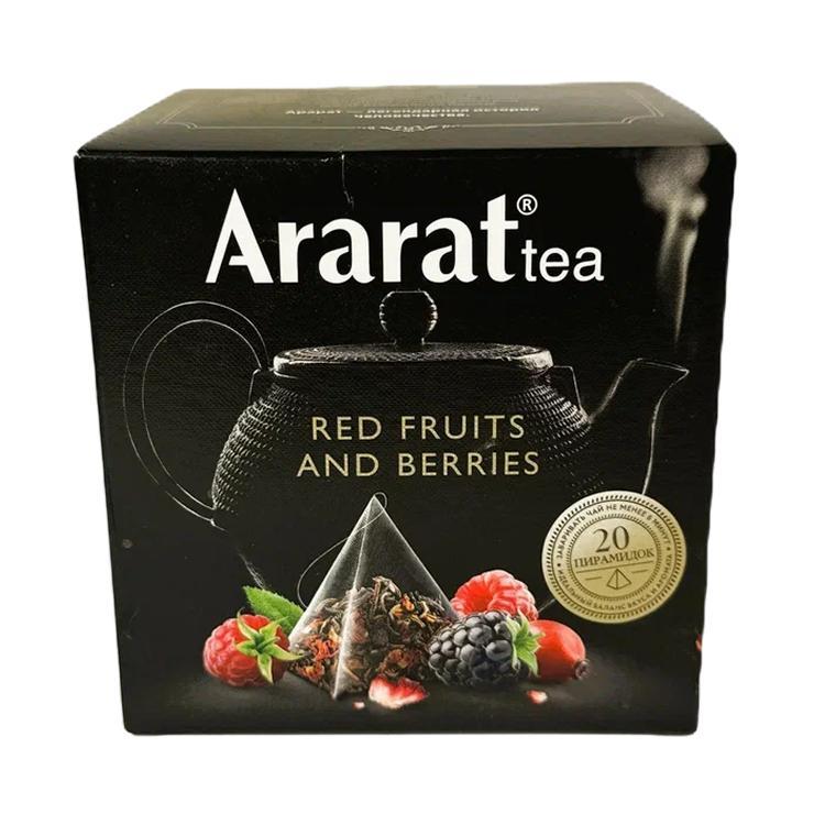 Чай Ararat tea черный красные ягоды 20 пакетиков 70 гр., картон