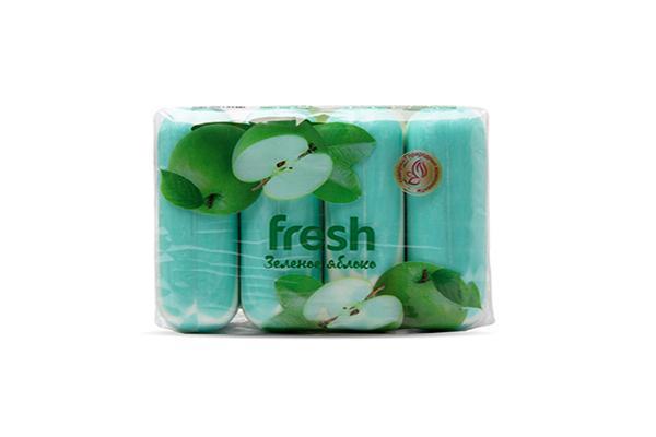 Крем-мыло ЭФКО Fresh Зеленое яблоко 4 шт., 75 гр., флоу-пак