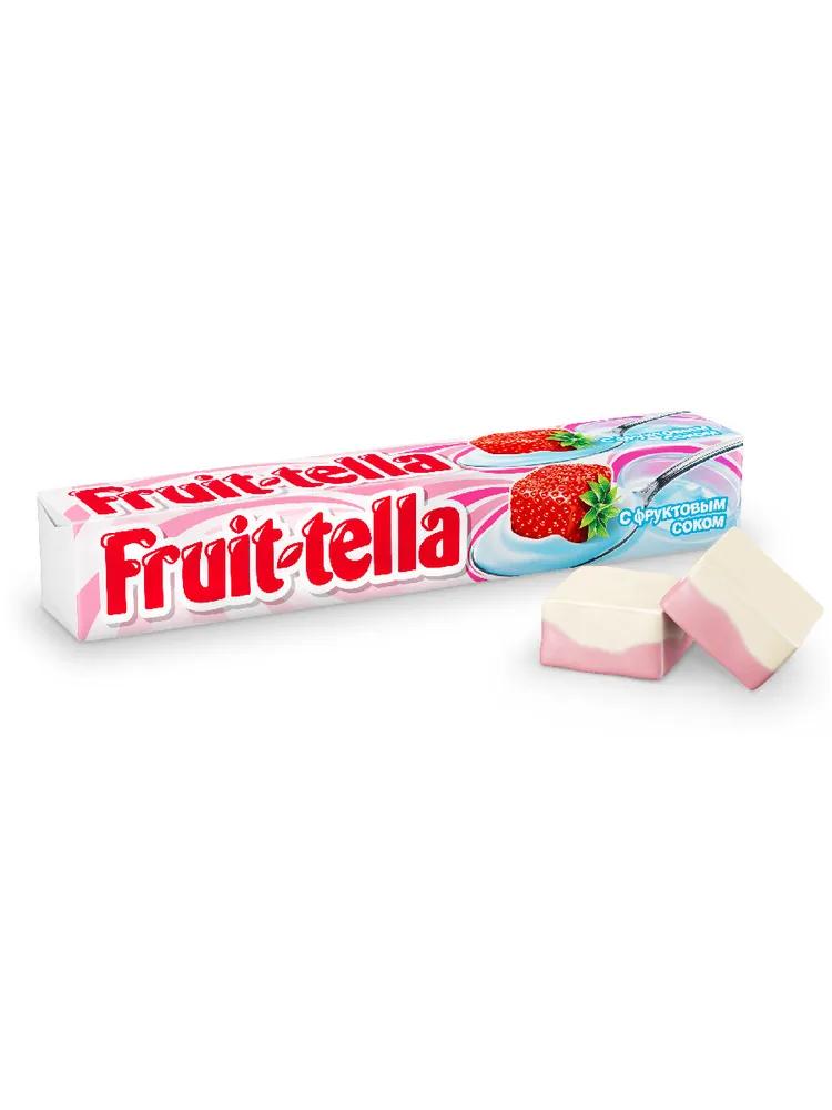 Жевательне конфеты Fruittella Клубничный йогурт 41 гр., обертка