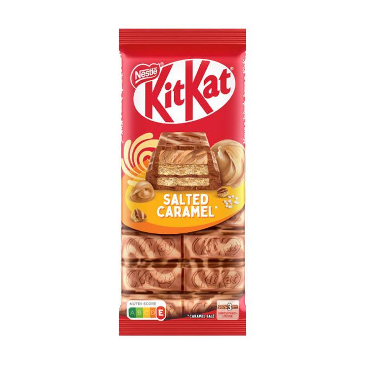 Шоколад KitKat salted caramel молочный 99 гр., флоу-пак