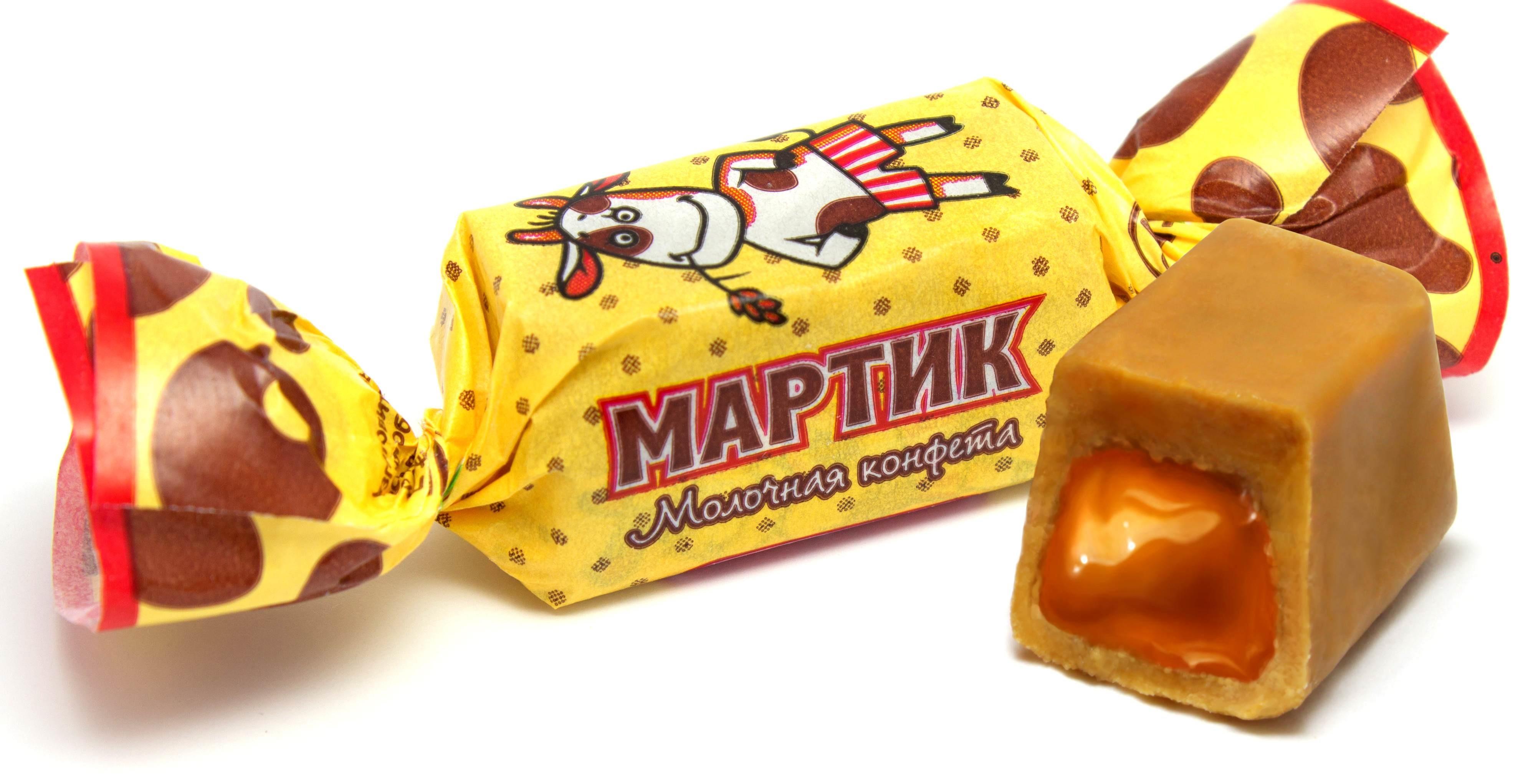 Конфеты Свитлайф маркет молоч. Мартик с ванильно-сливочным вкусом, 1 кг., картон