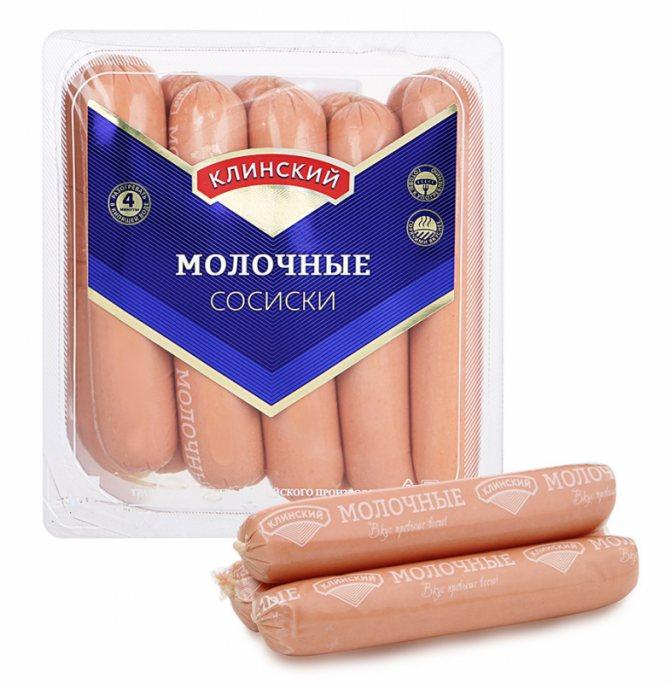 Сосиски Клинский МК Молочные 3 кг., ГЗС